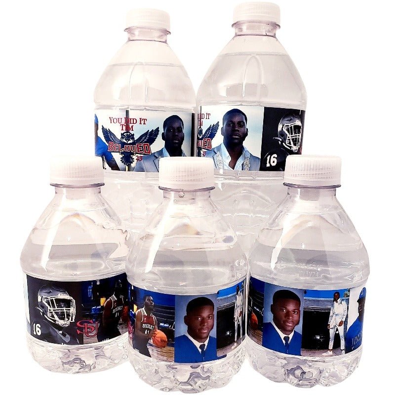 Add Your Photograph Personalized Waterproof Water Bottle Labels - Favors Today