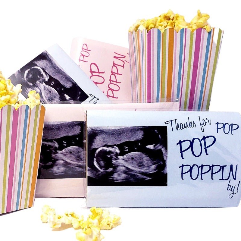 Add Your Sonogram Photo Personalized Microwave Popcorn Favors - Favors Today