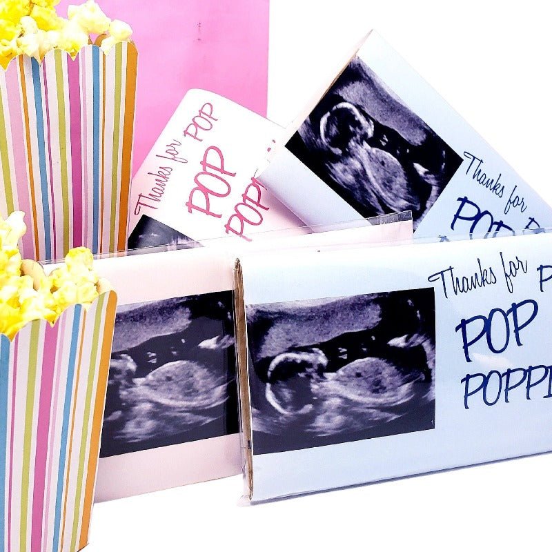 Add Your Sonogram Photo Personalized Microwave Popcorn Favors - Favors Today