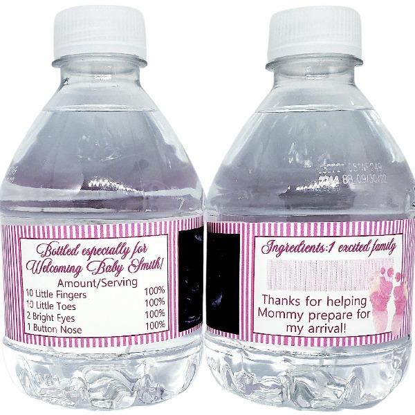 Add Your Sonogram Photo Personalized Water Bottle Labels Many Colors - Favors Today