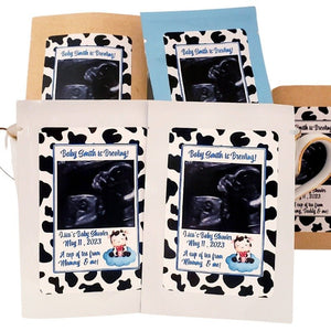 Add Your Sonogram Photograph Boy Baby Shower Tea Party Favor-4