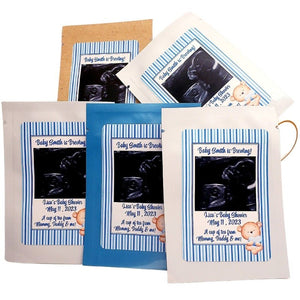 Add Your Sonogram Photograph Boy Baby Shower Tea Party Favor-3