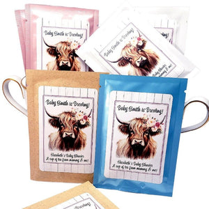 Highland Cow Party Favors Personalized Tea Bag Gift Favor-2