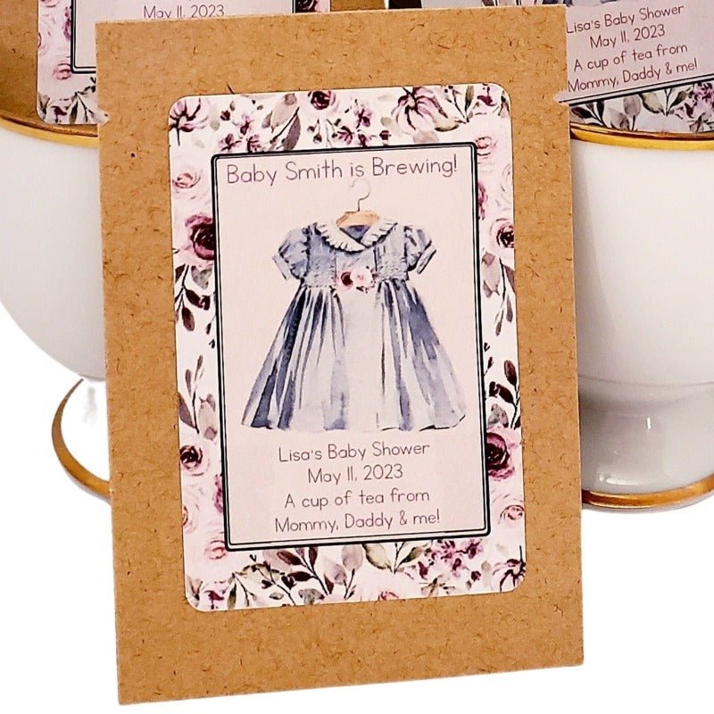 Its A Girl Personalized Baby Shower Tea Bag Favors Many Options - Favors Today