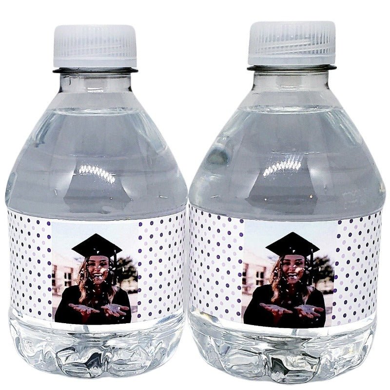Personalized Add Your Photograph Graduation Party Water Labels - Favors Today