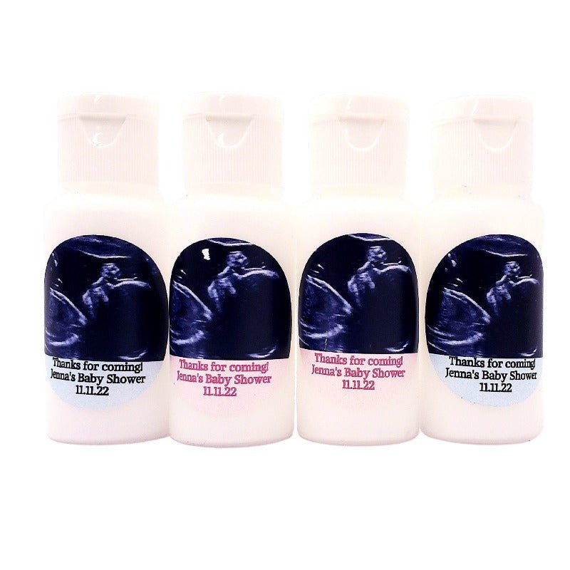 Personalized Add Your Sonogram Photo Hand Lotion Party Favors - Favors Today