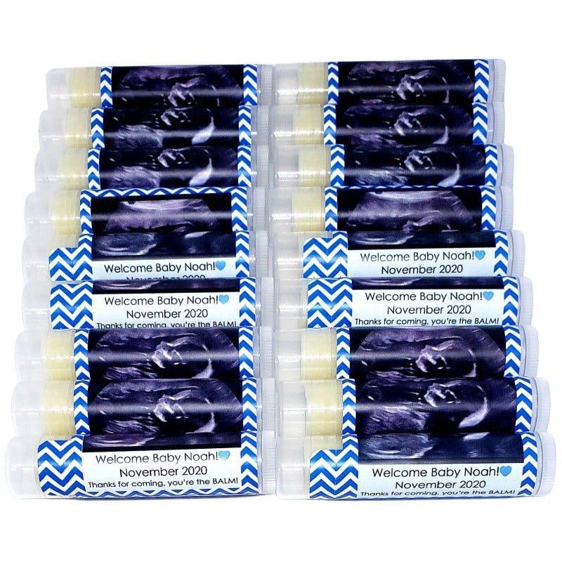 Personalized Add Your Sonogram Photo Lip Balm Chap Stick Party Favors - Favors Today
