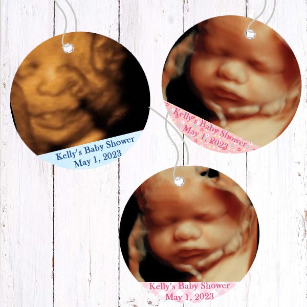 Personalized Add Your Sonogram Photo Thank You Favor Tags - Favors Today