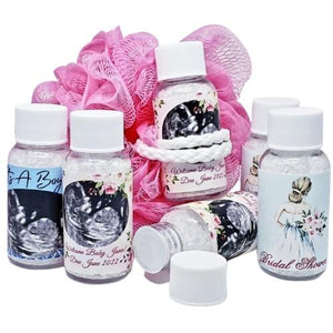 Personalized Add Your Sonogram Photograph Bath Salt Baby Shower Favors - Favors Today