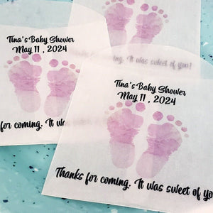 Personalized Baby Feet Baby Shower Glassine Party Favor Bags - Favors Today