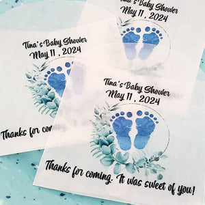 Personalized Baby Feet Baby Shower Glassine Party Favor Bags - Favors Today