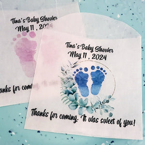 Personalized Baby Feet Baby Shower Glassine Party Favor Bags - Favors Today