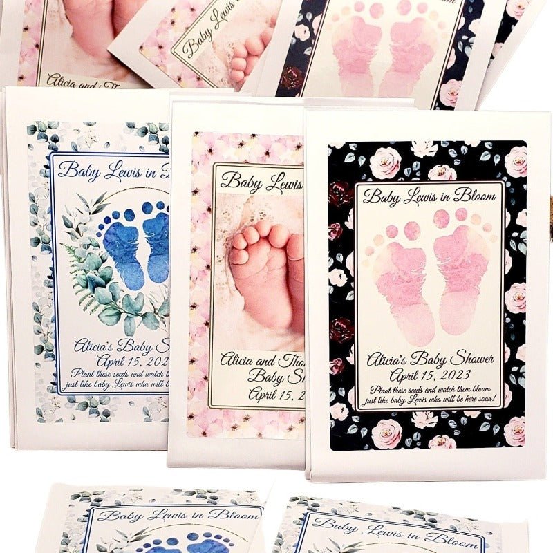 Personalized Baby Feet Baby Shower Seed Packet Party Favors - Favors Today