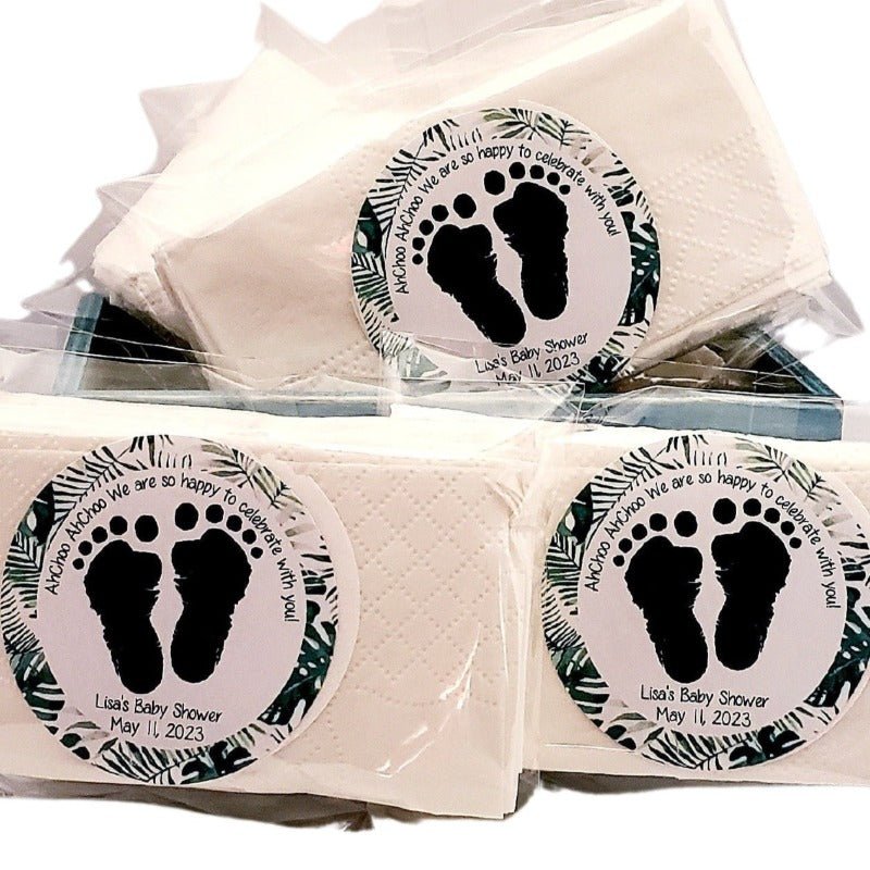 Personalized Baby Feet Tissue Pack Party Favors - Favors Today