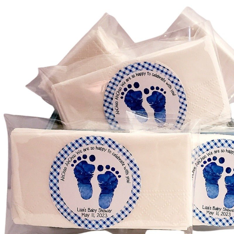Personalized Baby Feet Tissue Pack Party Favors - Favors Today