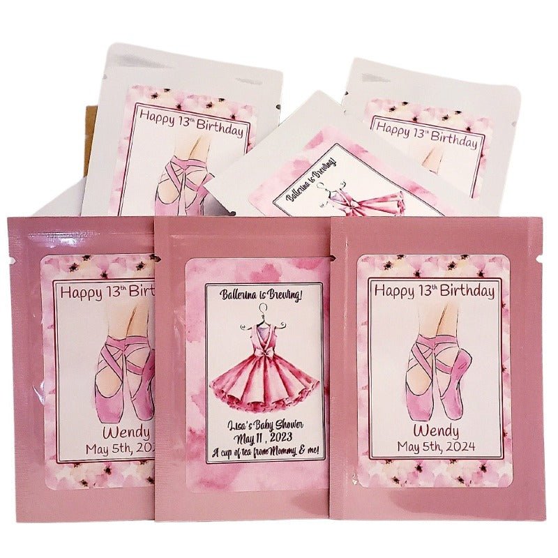 Personalized Ballet and Dance Party Favors Custom Tea Bags-1