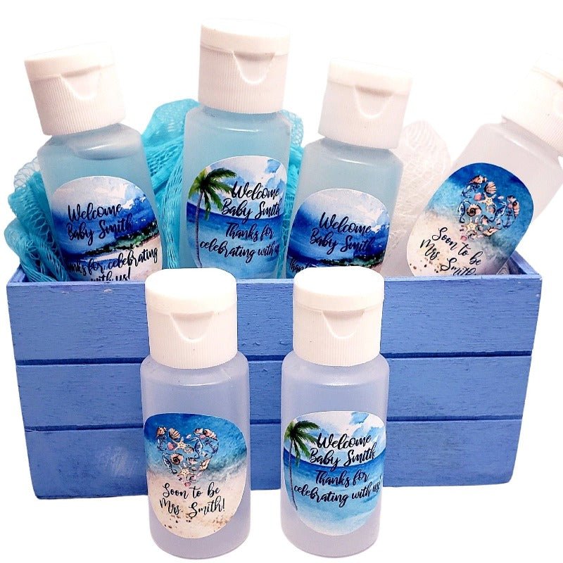 Personalized Beach Wedding Hand Sanitizer Party Favors