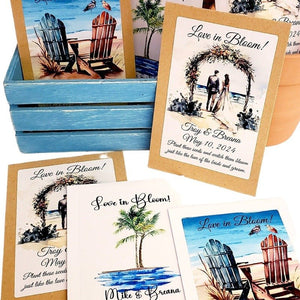 Personalized Beach Wedding Seed Packet Party Favors - Favors Today