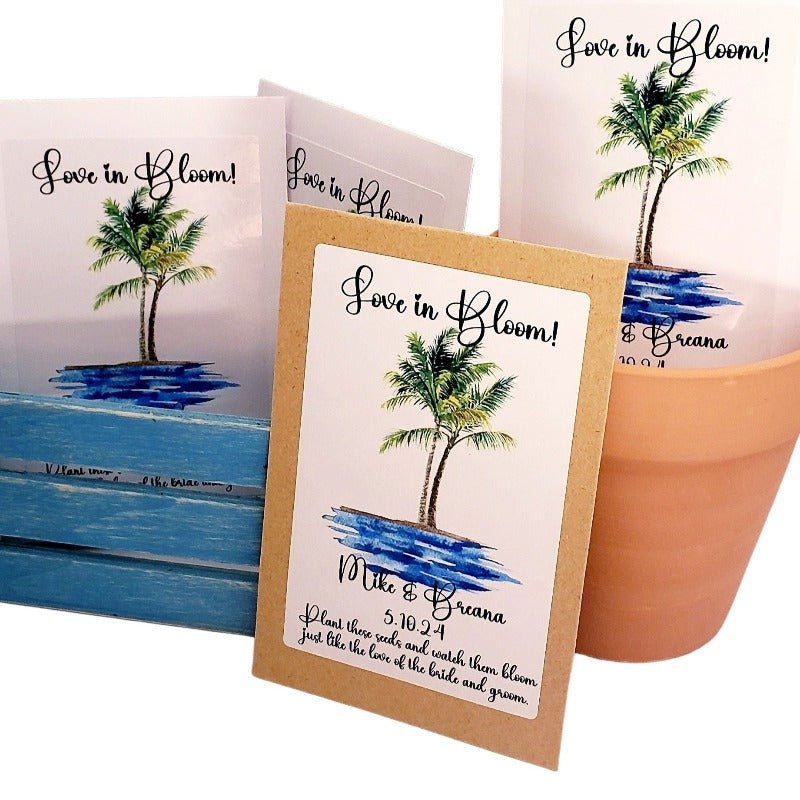 Personalized Beach Wedding Seed Packet Party Favors - Favors Today