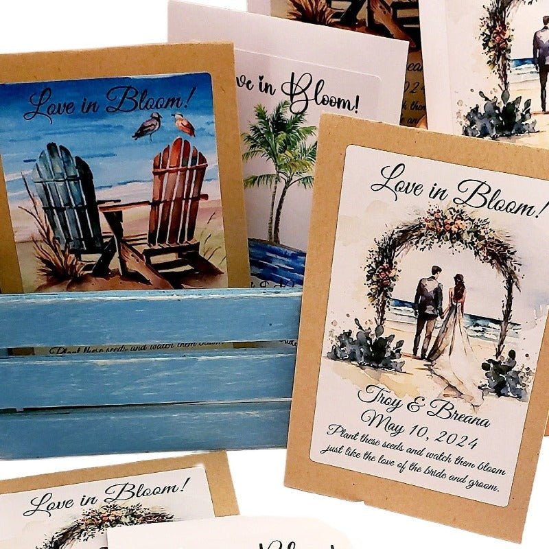 Personalized Beach Wedding Seed Packet Party Favors - Favors Today