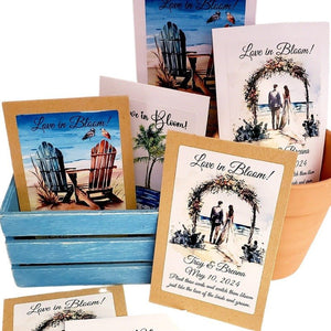 Personalized Beach Wedding Seed Packet Party Favors - Favors Today