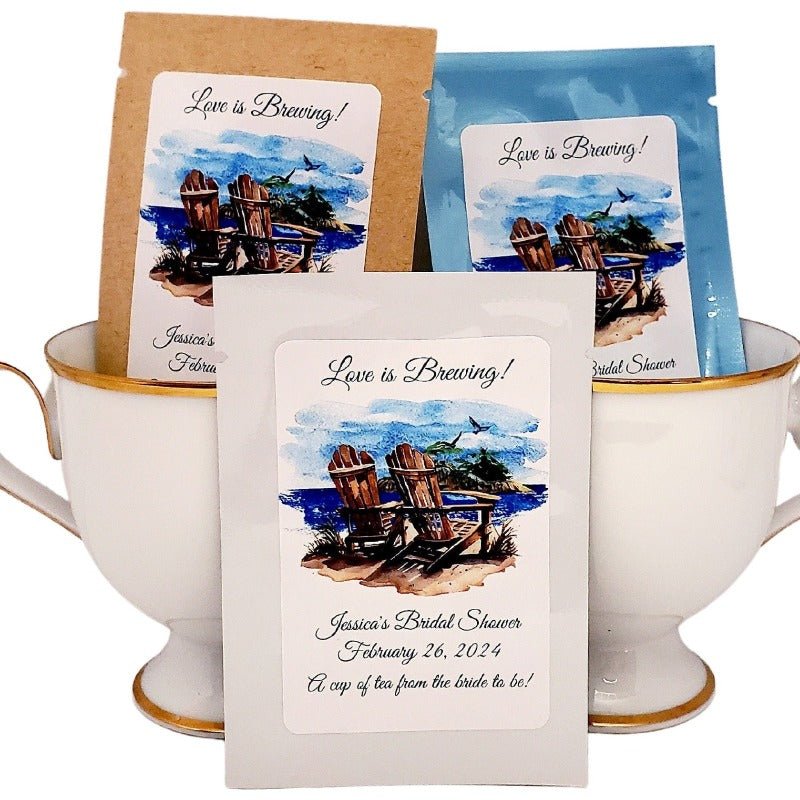 Beach Theme Party Idea Personalized Wedding Tea Party Favors-4