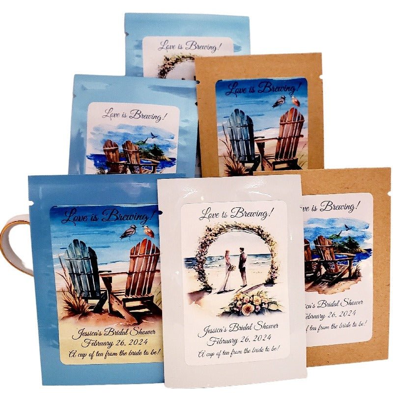 Beach Theme Party Idea Personalized Wedding Tea Party Favors-1