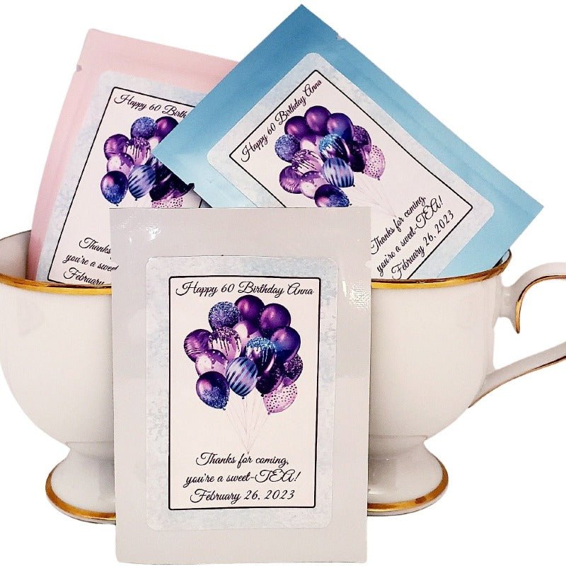 Birthday Party Favors Personalized Tea Bag Custom Favor Adult or Kids-3