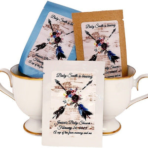 Boho Chic Party Favors Personalized Tea Bag Custom Gift Idea-3