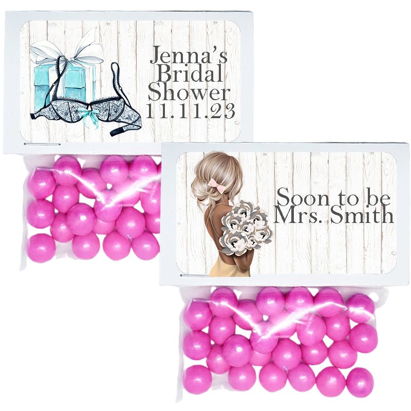 Personalized Bridal Shower Custom Treat Favor Bag Toppers - Favors Today
