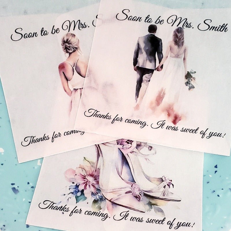 Personalized Bridal Shower Glassine Party Favor Bags - Favors Today
