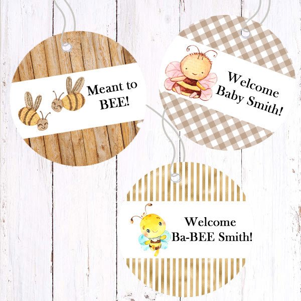 Personalized Bumble Bee Thank You Favor Tags - Favors Today