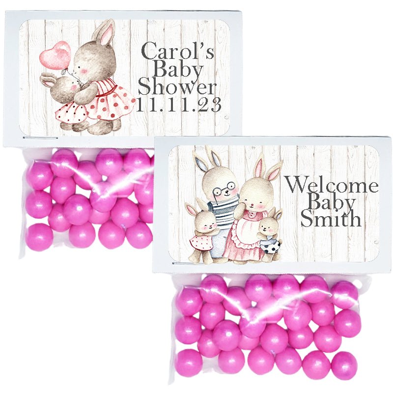 Personalized Bunny Rabbit Custom Treat Favor Bag Toppers - Favors Today