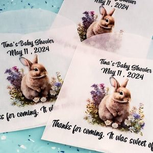 Personalized Bunny Rabbit Glassine Party Favor Bags - Favors Today