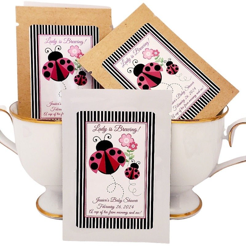 Ladybug and Cute Bug Party Favors Personalized Tea Bag Gift Favor-1