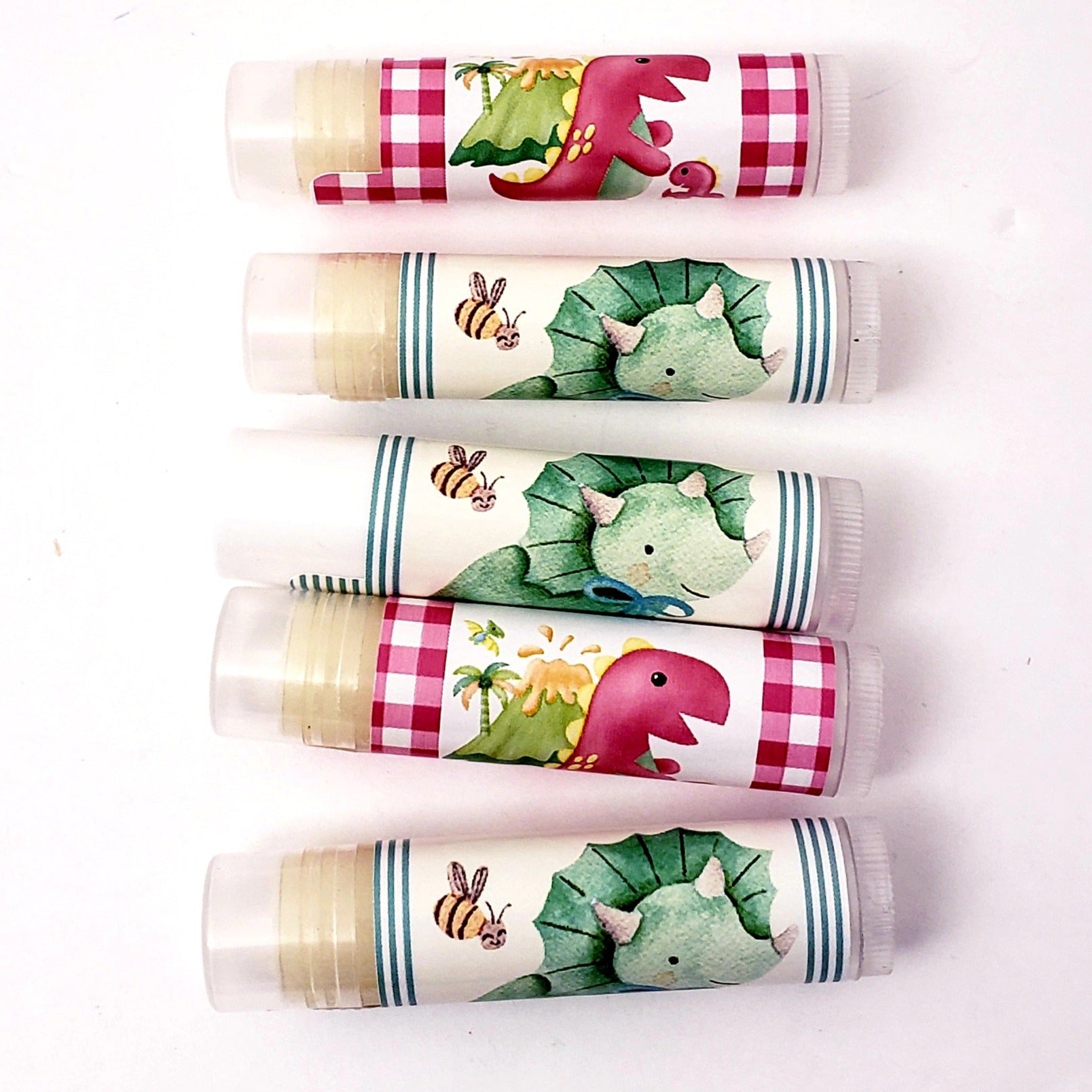 Personalized Dinosaur Lip Balm Chap Stick Party Favors - Favors Today