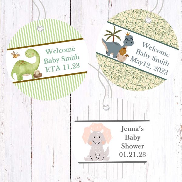 Personalized Dinosaur Thank You Favor Tags - Favors Today