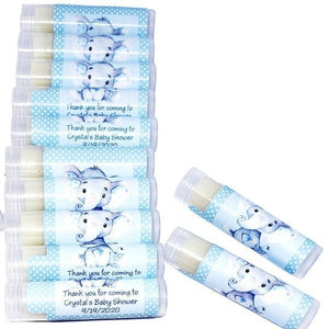 Personalized Elephant Lip Balm Chap Stick Party Favors - Favors Today