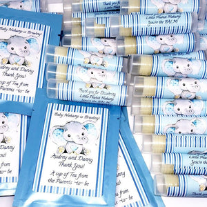 Personalized Elephant Lip Balm Chap Stick Party Favors - Favors Today
