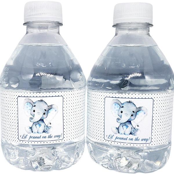 Personalized Elephant Water Bottle Labels - Favors Today
