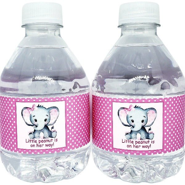 Personalized Elephant Water Bottle Labels - Favors Today