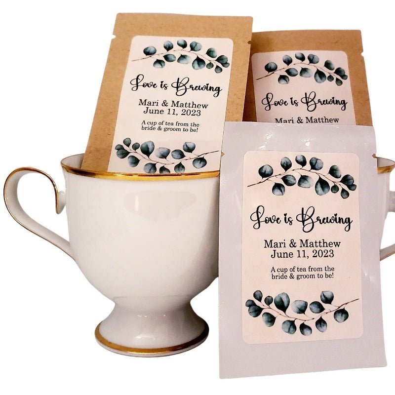 Bridal Shower Favors Eucalyptus and Greenery Design Tea Bag Favor-3