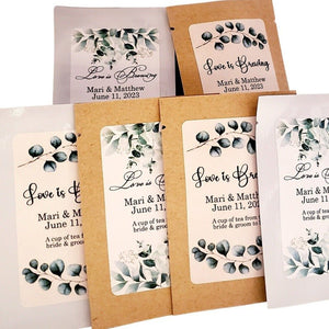 Bridal Shower Favors Eucalyptus and Greenery Design Tea Bag Favor-1