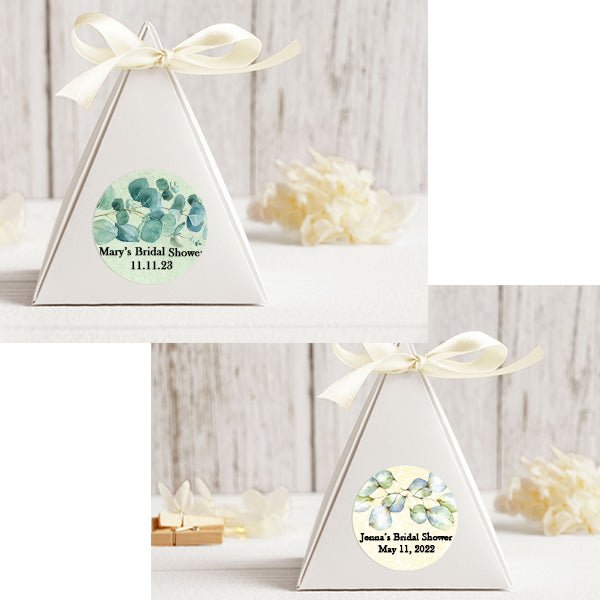 Personalized Eucalyptus Floral Cello Favor Bags Many Options - Favors Today