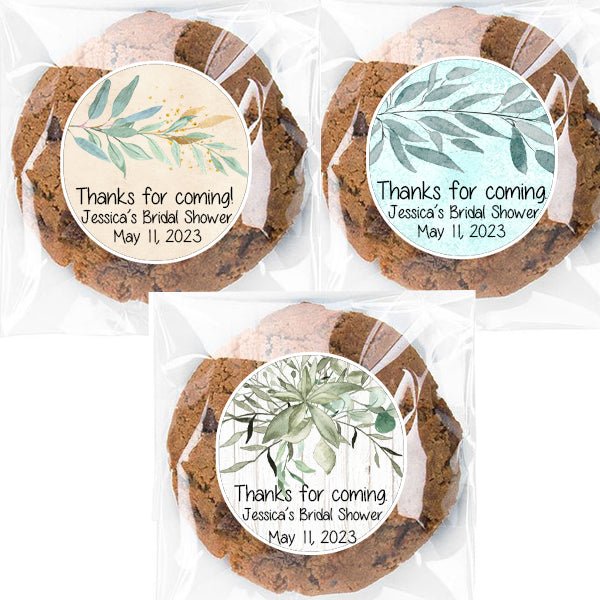 Personalized Eucalyptus Greenery Cello Favor Bags Many Options - Favors Today