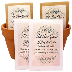 Personalized Eucalyptus Greenery Seed Packet Party Favors Many Options - Favors Today