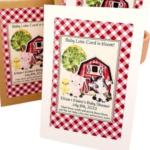 Personalized Farm Animal Tractor Seed Packet Party Favors Many Options - Favors Today