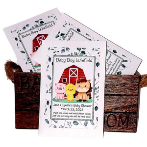 Personalized Farm Animal Tractor Seed Packet Party Favors Many Options - Favors Today