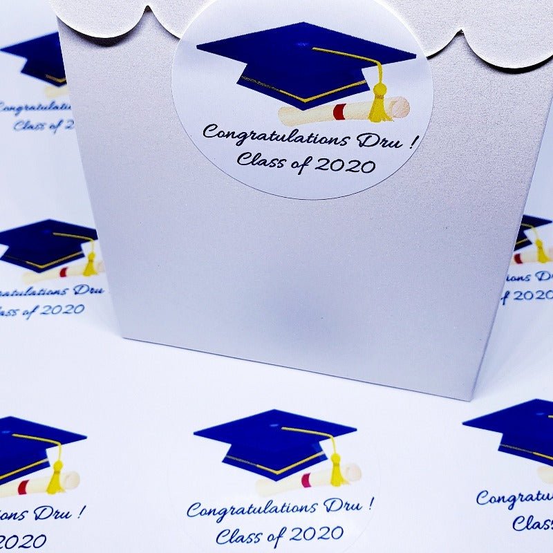 Personalized Graduation Party Thank You Stickers - Favors Today