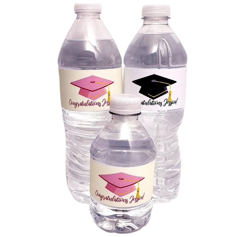 Personalized Graduation Party Waterproof Water Bottle Labels - Favors Today